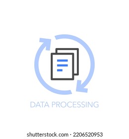 Simple Visualised Data Processing Icon Symbol Stock Vector (Royalty ...