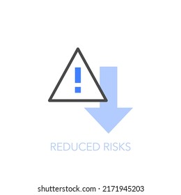 Simple Visualised Reduced Risks Symbol Easy Stock Vector (Royalty Free