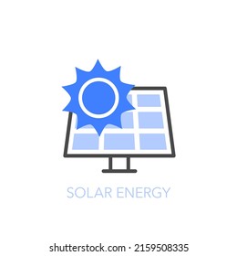 Simple visualised solar energy symbol. Easy to use for your website or presentation.