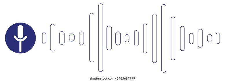 simple voice message icon isolated on a white background.