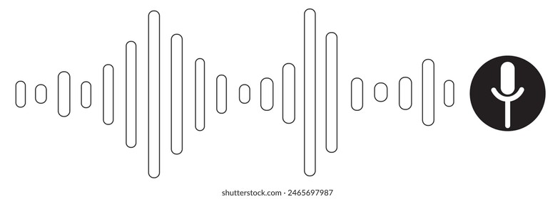 simple voice message icon isolated on a white background.