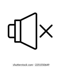 Icono de silencio de voz simple. Vector.
