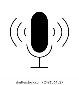 Simple voice recording vector icon design