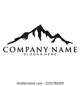 Simple volcano illustration vector logo