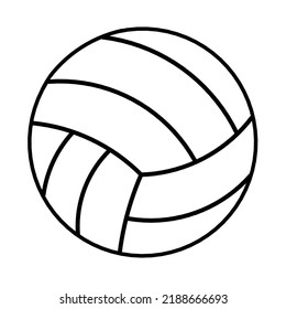 ilustración vectorial de bola de voley simple con fondo blanco
