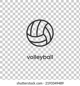 Simple volley ball icon. Stroke pictogram. Vector illustration isolated on a transparent background PNG. Premium quality symbol. Vector sign for mobile app and web sites.