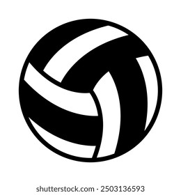 Simple volleyball ball silhouette icon.