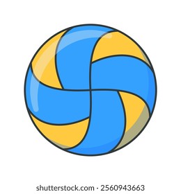 Simple volleyball ball vector illustration, volleyball ball vector in flat-line art style perfect for sport project needed isolated on a white background 