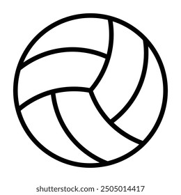 Einfaches Volleyball-Symbol. Das Symbol kann für Websites, Druckvorlagen, Präsentationsvorlagen, Illustrationen usw. verwendet werden