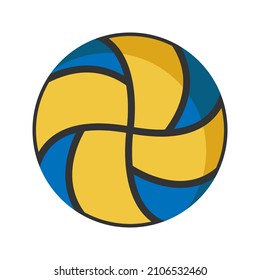 simple volleyball icon with filled outline style