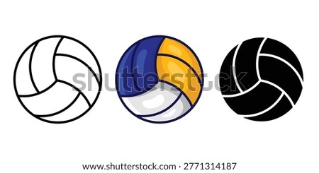 simple volleyball icon vector art