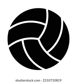 Simple Volleyball solid icon. The icon can be used for websites, print templates, presentation templates, illustrations, etc	