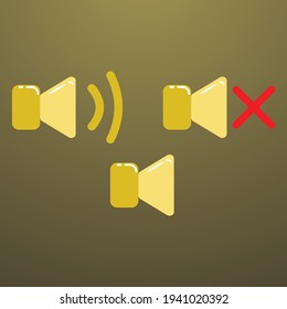 Simple volume icon with dark brown color