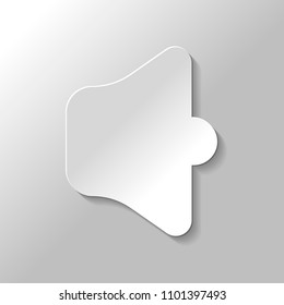Simple volume max. Paper style with shadow on gray background
