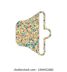 simple volume medium. Colored mosaic with polygons