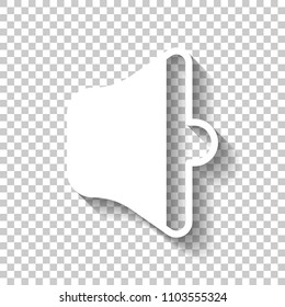simple volume medium. White icon with shadow on transparent background