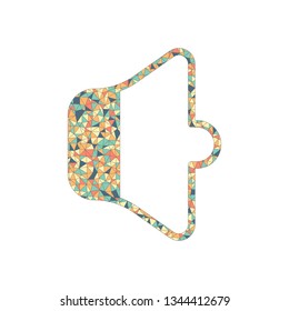 Simple volume min. Colored mosaic with polygons