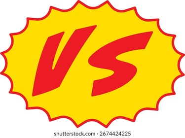 Einfache VS-Buchstabengrafik, Bild der Konfrontation