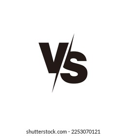 simple vs logo design vector, flat versus icon