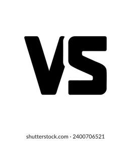 Sencillo logotipo de símbolo VS aislado. Ilustración del vector