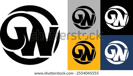 Simple W Letter Logo Design. Minimal Flat Vector W Logo Design Template Element Usable for Business and Branding Logos. alphabet W in isolated background. Letter W creative and unique Rounded logo