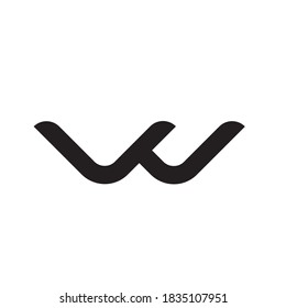 Simple W logo vector design template
