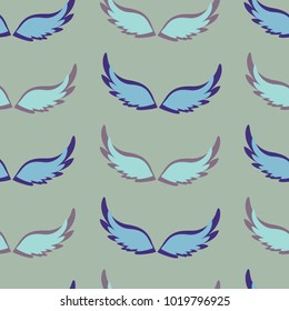 Simple waings seamless pattern, vector