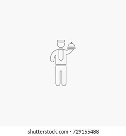 simple waiter icon