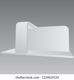 Simple Wall Booth Mockup. exhibition stand for event 3D rendering
