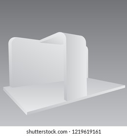 Simple Wall Booth Mockup. exhibition stand for event 3D rendering