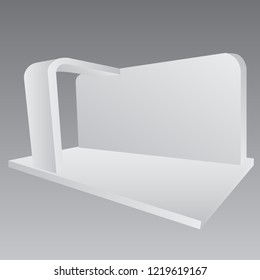 Simple Wall Booth Mockup. exhibition stand for event 3D rendering