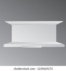 Simple Wall Booth Mockup. exhibition stand for event 3D rendering