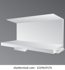 Simple Wall Booth Mockup. exhibition stand for event 3D rendering