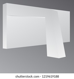 Simple Wall Booth Mockup. exhibition stand for event 3D rendering