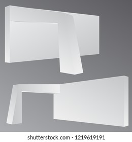 Simple Wall Booth Mockup. exhibition stand for event 3D rendering