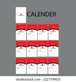 simple wall calender design template