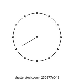 simple wall clock concept. thin analog clock interface