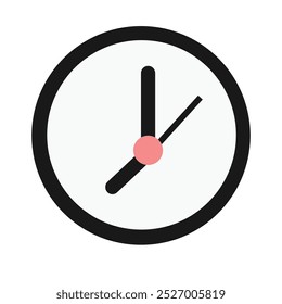 Diseño de ilustración de icono de reloj de pared simple