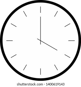 simple wall clock vector image.