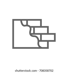 Simple wall icon. Symbol and sign vector illustration design. Editable Stroke. Isolated on white background
