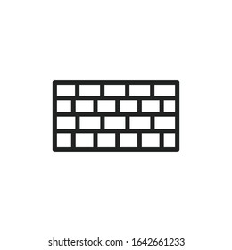 Simple wall line icon. Stroke pictogram. Vector illustration isolated on a white background. Premium quality symbol. Vector sign for mobile app and web sites.