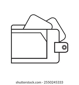 ÍCONE DE WALLET SIMPLES EM PRETO E BRANCO
