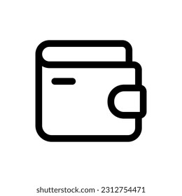 Einfaches Symbol für Brieftasche. Das Symbol kann für Websites, Druckvorlagen, Präsentationsvorlagen, Illustrationen usw. verwendet werden