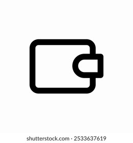 ícone de wallet simples vetor de sinais