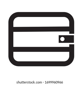 Icono de cartera simple (ilustración vectorial)