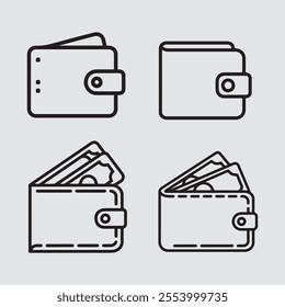 A simple Wallet icons design vector art white background
