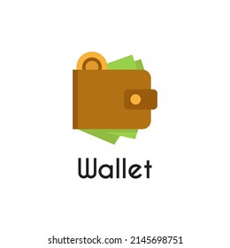 simple wallet illustration flat design