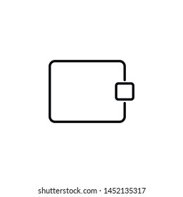Simple wallet line icon. Stroke pictogram. Vector illustration isolated on a white background. Premium quality symbols. Vector sign for mobile app and web sites.