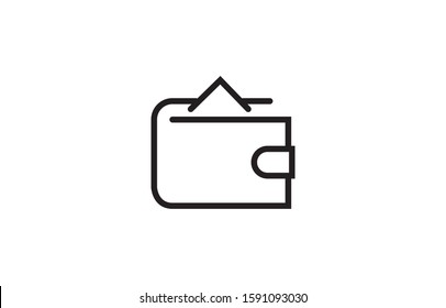 Simple Wallet Money Vector Line Icons. Editable Stroke