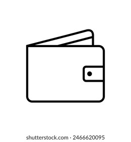 Simple wallet vector icon for websites and apps.